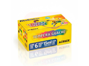Tinta Guache Acrilex 15ml – 6 Cores